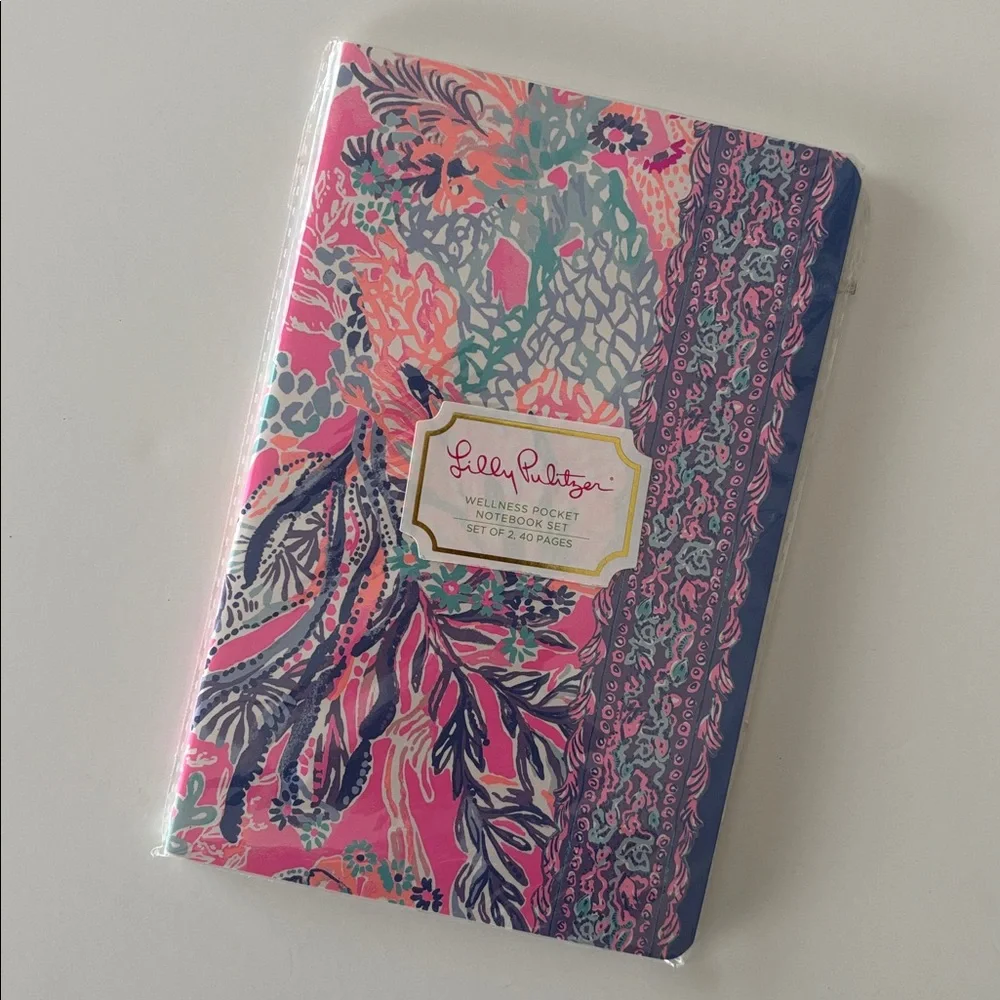 Lilly Pulitzer Wellness Fitness Pocket Notebook Set of 2